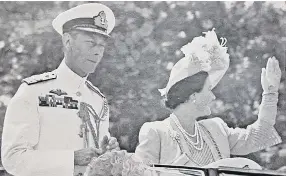  ?? ?? The royal family during their visit to Pietermari­tzburg in 1947.