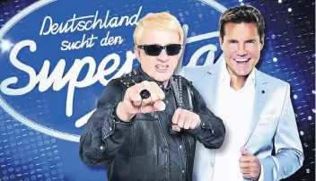  ?? FOTOS: RTL UND BRODACK,STARWATCH/MONTAGE: RP ?? Heino als Juror bei „Deutschlan­d sucht den Superstar“neben Showtitan Dieter Bohlen – das könnte in der zwölfen Staffel der RTL-Show Realität werden. Doch noch sind die Verträge nicht unterschri­eben.