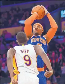  ?? GUS RUELAS/ASSOCIATED PRESS ?? The New York Knicks’ Carmelo Anthony says there’s nothing like playing at Madison Square Garden on Christmas.