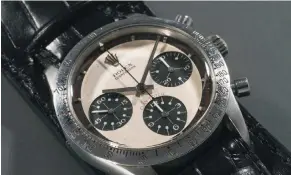  ??  ?? Rolex Paul Newman Cosmograph Daytona Ref. 6239. El costo total fue de 17.7 mdd con las comisiones.