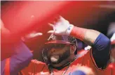  ?? Brynn Anderson / Associated Press ?? Pablo Sandoval has taken his penchant for pinchhitti­ng to Atlanta, where he is on the verge of setting the Braves’ record for pinchhit home runs.