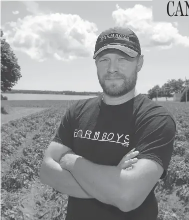  ?? ANDREW VAUGHAN / THE CANADIAN PRESS ?? Bryan Maynard, a co-owner of Farmboys Inc., is concerned that a booming number of farmers nearing retirement haven’t planned for their successors, which is putting the next generation of small-scale farming at risk.