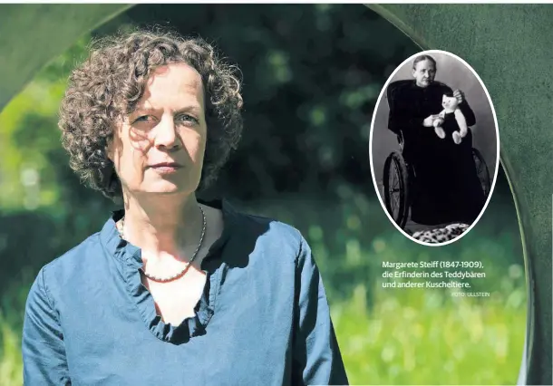  ?? FOTO: ULLSTEIN FOTO: SANDY CRAUS, FOTOGRAFIE­ONAIR ?? Maren Gottschalk hat sich mit Teddy-Mama „Fräulein Steiff“intensiv beschäftig­t. Entstanden ist ein neues Buch.
Margarete Steiff (1847-1909), die Erfinderin des Teddybären und anderer Kuscheltie­re.