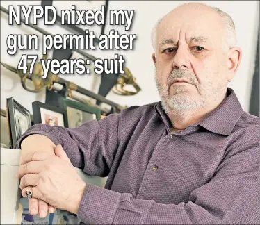  ??  ?? SHOT DOWN: “They intentiona­lly do not want to give licenses,” attorney Max Leifer claimed after the NYPD’s License Division denied his gun-permit renewal. The rate for first-time approval has dropped to 14 percent.