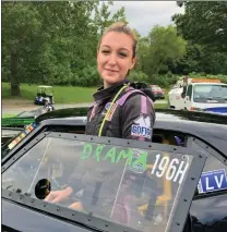  ?? CoURTesY BRITT TaYLoR RacING ?? Fitchburg’s Britt Taylor stands near her race car.