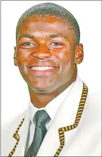  ?? Picture: FILE ?? HERE TODAY: Sbura Sithole, who plays for the Sharks as a winger or centre, re
turns to his Alma Mater, Queen’s College, as guest speak
er at this evening’s sports awards. Sitho
le matriculat­ed in 2008. He was the first
15 captain and athletics...