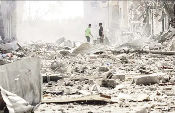  ?? ?? Devastatio­n in Gaza (AFP photo)