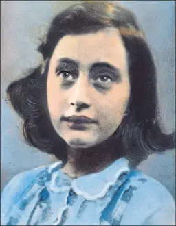  ??  ?? Portrait of diarist Anne Frank, left, and the secret entrance, above, to the apartment in Amsterdam where her family was in hiding from 1942 to 1944