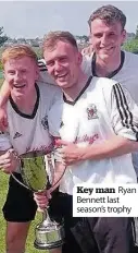  ??  ?? Key man Ryan Bennett last season’s trophy