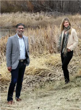  ?? WIL ANDRUSCHAK, POSTMEDIA CONTENT WORKS ?? Bemal Mehta, left, and Wendy Ell, with Glacier Resource Innovation Group.