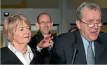  ??  ?? Defence counsel Helen Cull, left and Michael Reed, QC, outside the High Court after David Bain was found not guilty in 2009.