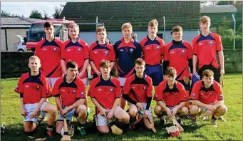  ??  ?? The Arklow Schools Senior hurlers.