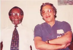  ??  ?? SIDE BY SIDE: Ramesh Vassen with Oliver Thambo.