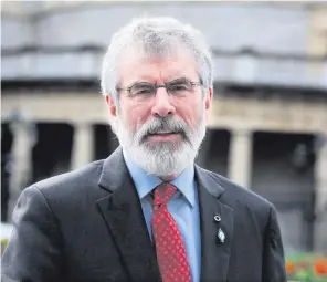  ??  ?? Gerry Adams may be ‘retiring’, but little will change with regard to Sinn Fein’s strategy