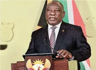  ?? Picture: GCIS ?? CLAMPING DOWN: President Cyril Ramaphosa says stricter measures to curb the spread of Covid-19 are not meant to punish the residents of Nelson Mandela Bay but to save lives