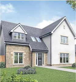  ??  ?? A Taylor Wimpey home in Falkirk – the housebuild­er reported a strong performanc­e in the second half of this year.