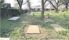  ??  ?? Roland Elcock’s grave in India