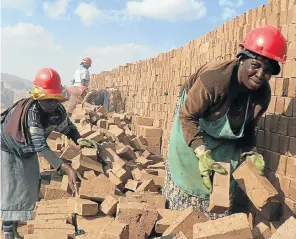  ?? Picture: Alex Matlala ?? A business-friendly environmen­t will benefit us all, from businesswo­man to brickmaker.