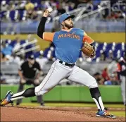  ?? ERIC ESPADA / GETTY IMAGES ?? Marlins pitcher Pablo Lopez played before many sparse crowds at Marlins Park this past season. The Marlins averaged just 10,014.