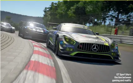  ??  ?? GT Sport blurs the line between gaming and reality