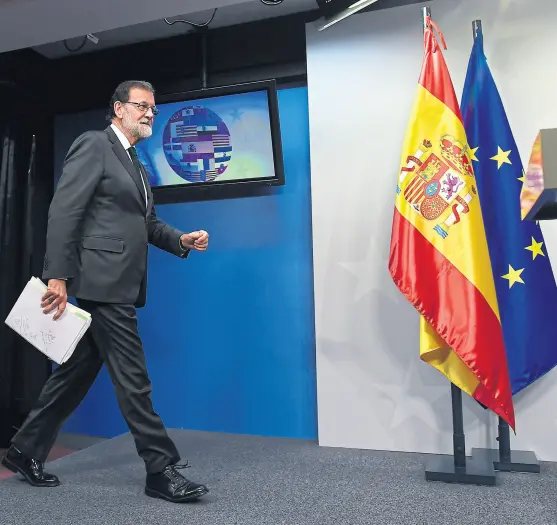  ?? Emmanuel dunand/afp ?? Rajoy, ayer, en el cierre de la cumbre de líderes europeos, en Bruselas