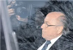  ?? AFP ?? Sepp Blatter arrives at the Fifa headquarte­rs in Zurich.