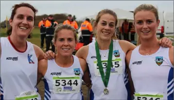  ??  ?? The Kilmore Senior women’s team of Fidelma Rossiter, Sharon Kehoe, Fiona Kehoe (secnd individual) and Elaine Cardiff which won team bronze.