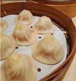  ??  ?? Xiaolongba­o, soup dumplings.