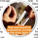  ??  ?? New psychoacti­ve substances include the drug Spice