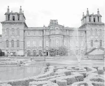  ??  ?? Blenheim Palace’s expansive gardens, with a more formal French style, stretch nearly as far as the eye can see in every direction.