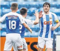  ??  ?? ON THE UP Greer, right, hopes Killie can get into the top-six