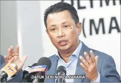  ??  ?? DATUK SERI NORZA ZAKARIA