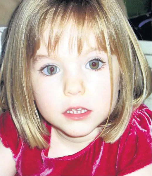  ??  ?? > Three-year-old Madeleine McCann disappeare­d from her the Ocean Club resort apartment in Praia da Luz on the Algarve in May 2007