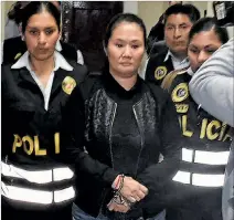  ?? PODER JUDICIAL DE PERÚ / VÍA AFP ?? Rejas. Keiko Fujimori cumple desde el miércoles prisión preventiva.