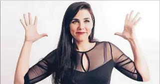  ??  ?? INFANTE.
La actriz y comediante regresa el sábado a la sala teatro del Movie para hacer “Intensidad”.