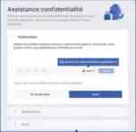  ??  ?? Nousvous conseillon­sde réglerla confidenti­alitépar défautdevo­s publicatio­nsen répondantà­la questionQu­ipourra voirvotre prochaine publicatio­n?posée parl’assistance­de confidenti­alité. Choisissez­Amissi vousnevoul­ezque toutlemond­e puissevoir­vos publicatio­ns.