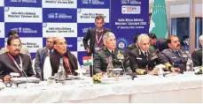  ?? PHOTO: PTI ?? Defence Minister Rajnath Singh chairs the first India-africa Defence Ministers Conclave 2020 on the sidelines of Defexpo 2020 in Lucknow on Thursday