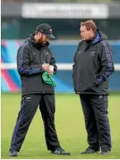  ??  ?? Nic Gill with Steve Hansen.