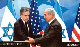  ?? AFP ?? Antony Blinken y Benjamin Netanyahu se reunieron en Jerusalén