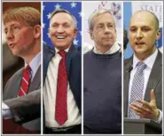  ?? ASSOCIATED PRESS FILE ?? From left to right: Richard Cordray, Dennis Kucinich, William O’Neill and Joe Schiavoni.