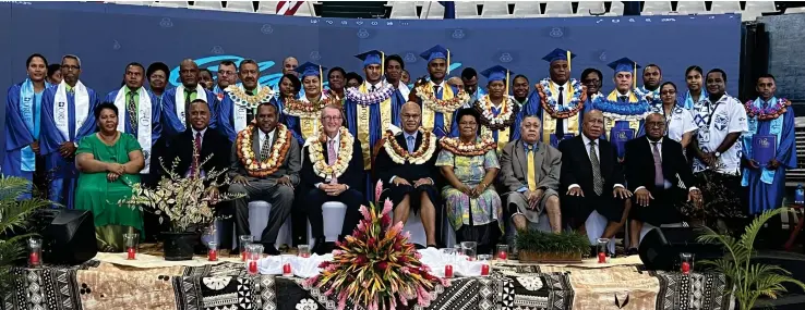 ?? Photo: Viliame Tawanakoro ?? World Harvest Institute executive members, teaching staff, invited guesst and graduating Class of 2022 on November 26, 2022.