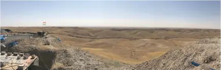  ??  ?? THE KURDISH front line with Hawija in the distance.