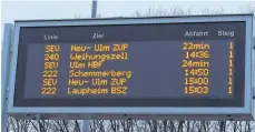  ??  ?? Über Weihnachte­n erst einmal vorbei: der Schienener­satzverkeh­r nach Ulm.
