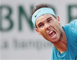  ?? FOTO ?? El español Rafael Nadal busca su final de Grand Slam número 23 en su carrera. La décima en el Abierto francés.
