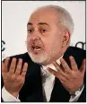  ?? (AP/Jens Meyer) ?? Iranian Foreign Minister Javad Zarif said Saturday in Munich that the U.S. attack that killed Iranian commander Qassem Soleimani had only helped Iran.