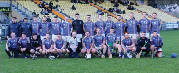  ??  ?? The Wicklow Senior hurlers ahead of their NHL Division 2B clash with Donegal in Letterkenn­y.