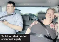  ??  ?? Tech tour: Mark Lebbett and Anne Hegerty