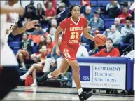  ?? Chadd Cady / San Diego Tribune ?? Cathedral Catholic’s Isuneh Brady moves down the court against host Christian in San Diego on Jan. 31, 2019. Brady signed her National Letter of Intent to join UConn on Wednesday