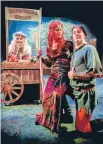  ??  ?? Gavin Rutherford (Mother Hood), Acushla-Tara Sutton (Maid Marian) and Simon Leary (Robin Hood) star in Circa Theatre’s production of Robin Hood – The Pantomime. Robin Hood – The Pantomime By Roger Hall, directed by Susan Wilson, with songs by Paul...