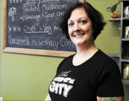  ?? J. S. CARRAS — THE RECORD/ FILE ?? Sarah Fish, owner of The Hungry Fish Cafe in Troy.